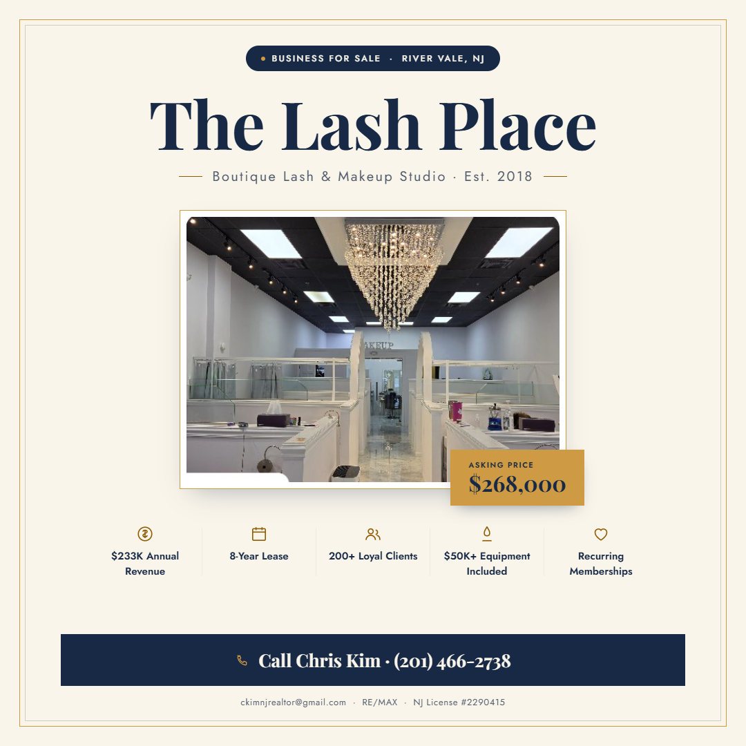 The Lash Place — Business For Sale SNS Flyer